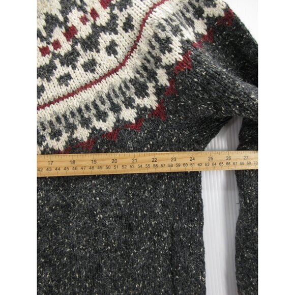 VINTAGE St Johns Bay Sweater 3X Plus Wool Fair Isle Nordic Yoke 90s * - Picture 6 of 11